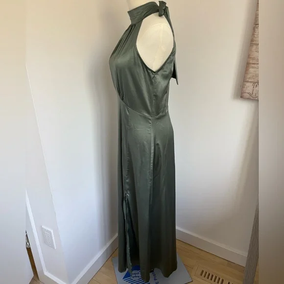 Green Halter Dress - Picture 3 of 5